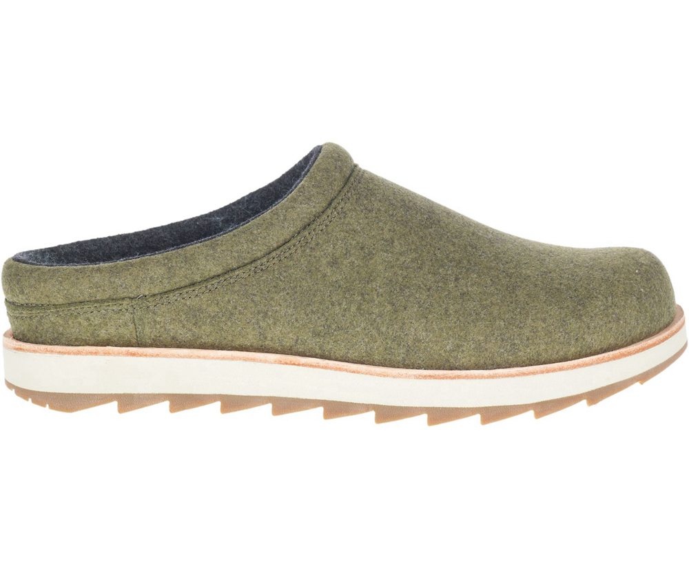 Merrell Slip Ons Olive - Juno Clog Wool - Mens 53SGFTPAX